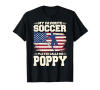 My Favorite Soccer Player Calls Me Poppy USA Flag T-Shirt