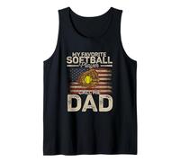 My Favorite Softball Player Calls Me Dad Father's Day Daddy Tank Top