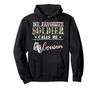 My Favorite Soldier Calls Me Cousin Military Family Costume Pullover Hoodie