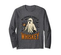 My Favorite Spirit is Whiskey Funny Ghost Halloween Costume Long Sleeve T-Shirt