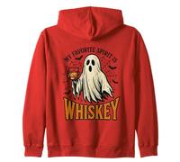 My Favorite Spirit Is Whiskey Funny Ghost Halloween Costume Zip Hoodie