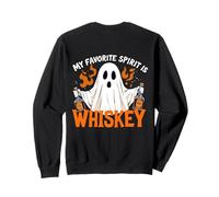My Favorite Spirit Is Whiskey Funny Halloween Drinking Ghost Sweatshirt