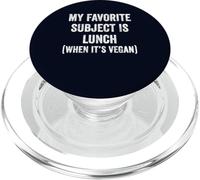 My Favorite Subject is Lunch Funny Vegan Teacher Plant Based PopSockets PopGrip for MagSafe