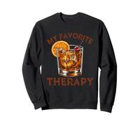 My Favorite Therapy Old Fashioned Cocktail Whiskey Lovers Sweatshirt