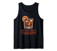 My Favorite Therapy Whiskey Cocktail Drinking Humor Tank Top