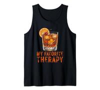 My Favorite Therapy Whiskey Cocktail Drinking Humor Tank Top