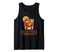 My Favorite Therapy Whiskey Cocktail Drinking Humor Tank Top