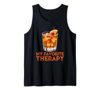 My Favorite Therapy Whiskey Cocktail Drinking Humor Tank Top