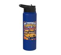 My Favorite Turkeys Call Me Bus Driver Stainless Steel Insulated Water Bottle