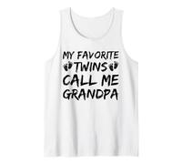 My Favorite Twins Call Me Grandpa Funny Twin Grandpa quote Tank Top