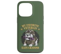 MY FAVORITE VETERAN EATS CRAYONS Bulldog Corp Team Military Case for iPhone 13 Pro