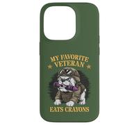 MY FAVORITE VETERAN EATS CRAYONS Bulldog Corp Team Military Case for iPhone 14 Pro