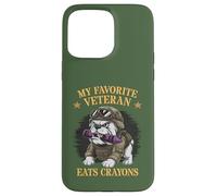 MY FAVORITE VETERAN EATS CRAYONS Bulldog Corp Team Military Case for iPhone 15 Pro Max