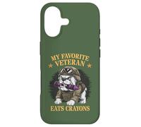 MY FAVORITE VETERAN EATS CRAYONS Bulldog Corp Team Military Case for iPhone 17