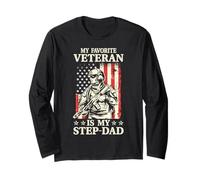 My Favorite Veteran is My Stepdad Parent Dad Family Long Sleeve T-Shirt