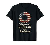 My Favorite Veteran - Military Sunflower Flag T-Shirt