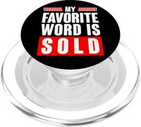 My Favorite Word Is Sold Funny Real Estate Agent PopSockets PopGrip for MagSafe