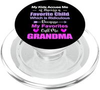 My Favorites Call Me Grandma Funny Grandma Birthday PopSockets PopGrip for MagSafe