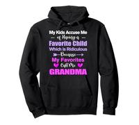 My Favorites Call Me Grandma Funny Grandma Birthday Pullover Hoodie