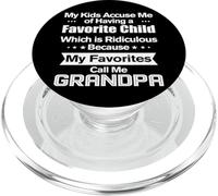 My Favorites Call Me Grandpa Funny Father's day Grandpa PopSockets PopGrip for MagSafe