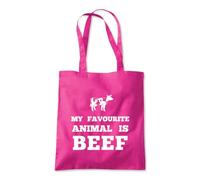 My Favourite Animal is Beef Tote Shopping Bag 10 Litres Capacity 42 x 38cm