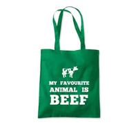 My Favourite Animal is Beef Tote Shopping Bag 10 Litres Capacity 42 x 38cm