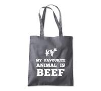 My Favourite Animal is Beef Tote Shopping Bag 10 Litres Capacity 42 x 38cm