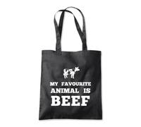 My Favourite Animal is Beef Tote Shopping Bag 10 Litres Capacity 42 x 38cm