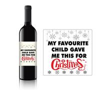 My Favourite Child Gave Me This Novelty Wine Label Mug Dad Mum Mens Gift Present For Him Husband Nan Grandma Granddad Boyfriend Birthday Christmas Xmas Idea Prank Fun Funny April Fools Present