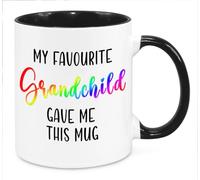 My Favourite Grandchild Mug - Birthday Gift Christmas Mom Mum Daughter Son Nan Nanny Grandmother Grandad Gift for Grandparents Funny Novelty Silly (Rainbow)
