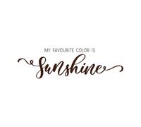 My Favourite is Sunshine Hand Drawn Calligraphy and Brush Pen Lettering Wall Decals Paster Paper 40x139.4cm Art Mural Painting Coffee