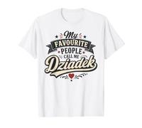My Favourite People Call Me Dziadek | Funny Polish Grandad Value Graphic T-Shirt, Men, White, L