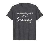 My Favourite People Call Me Grampy Best Grandad Ever T-Shirt, Men, Dark Heather Grey, Medium