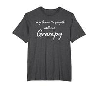 My Favourite People Call Me Grampy Best Grandad Ever T-Shirt, Men's Big and Tall, Dark Heather Grey, 4X Tall