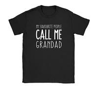 My Favourite People Call Me Grandad Mens T-Shirt Gift Present Top for Grandad Black