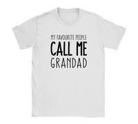 My Favourite People Call Me Grandad Mens T-Shirt Gift Present Top for Grandad White