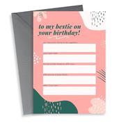 My favourite things about my bestie birthday card