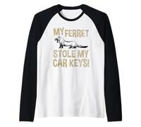 My Ferret Stole My Car Keys! Raglan Baseball Tee