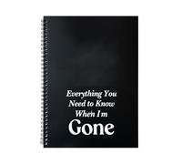 My Final Wishes Book, When I'm Gone Death Planner Organizer, Planner Organizer, Account Document Preparation Binder For Customer Service, 8.27 x 11.22 inches