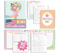My Final Wishes End Of Life Planner - Estate Planning Organizer, Death Book Planner, Emergency File Notebook For Death, End Of Life Binder, Doodle Floral Funeral Planning Book