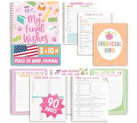My Final Wishes End Of Life Planner - Estate Planning Organizer, Death Book Planner, Emergency File Notebook For Death, End Of Life Binder, Doodle Funeral Planning Book
