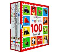 My First 100 Box Set 4 Books Collection (First 100 Words, Numbers Colors Shapes, First 100 Animals & First 100 things that Go)
