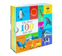 My First 100 Words Box Set 4 Board Books Collection Set(Words, Animals, Colours, Shapes and Numbers, Letters and Phonics)