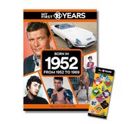 My First 18 Years - Born in 1952 Book & Bookmark Gift Set | Birthday Keepsake | Nostalgia Year Facts | Unique Gift Idea