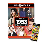 My First 18 Years - Born in 1953 Book & Bookmark Gift Set | Birthday Keepsake | Vintage Year Facts | Memory Gift Idea