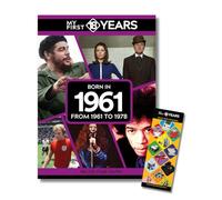 My First 18 Years - Born in 1961 Book & Bookmark Gift Set | Birthday Keepsake | Nostalgia Bookmark | Special Keepsake