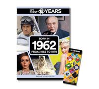 My First 18 Years - Born in 1962 Book & Bookmark Gift Set | Birthday Keepsake | Vintage Year Facts | Unique Gift Idea