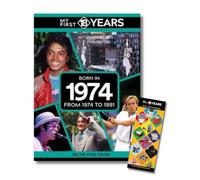 My First 18 Years - Born in 1974 Book & Bookmark Gift Set | Birthday Keepsake | Nostalgia Bookmark | Classic Gift