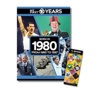My First 18 Years - Born in 1980 Book & Bookmark Gift Set | Birthday Keepsake | Retro Year Facts | Unique Gift