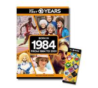My First 18 Years - Born in 1984 Book & Bookmark Gift Set | Birthday Keepsake | Retro Bookmark | Keepsake Gift